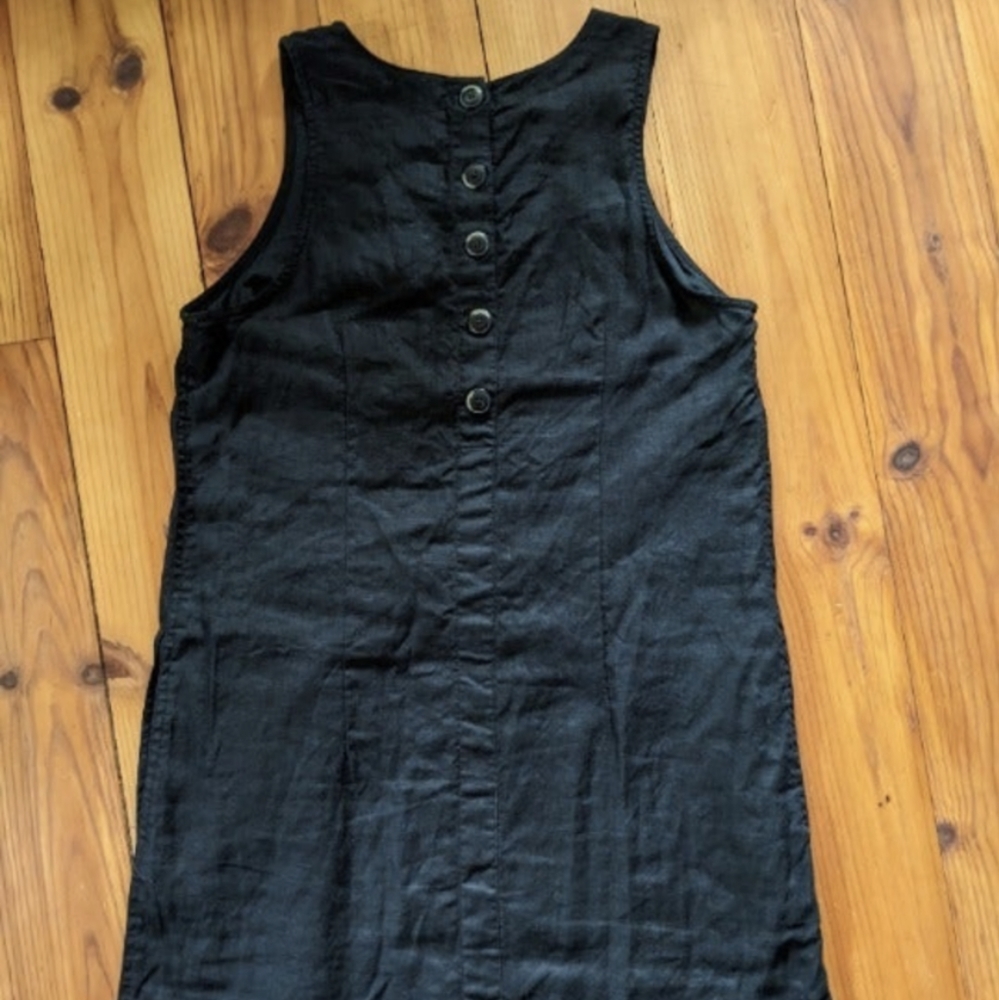 J Crew Button Back Shift Dress in Beauchamps Linen MedTall J2466 - Picture 4 of 4